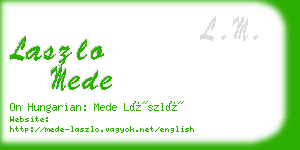 laszlo mede business card